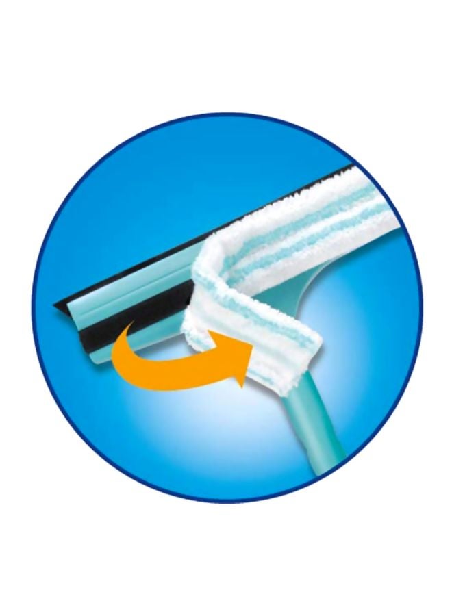 LEIFHEIT - Replacement Fleece Window Wiper White/Blue - Image 1