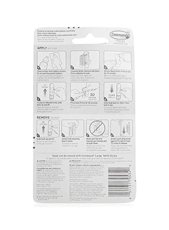 Command Jumbo Utility Hook White 6x4cm - Image 2