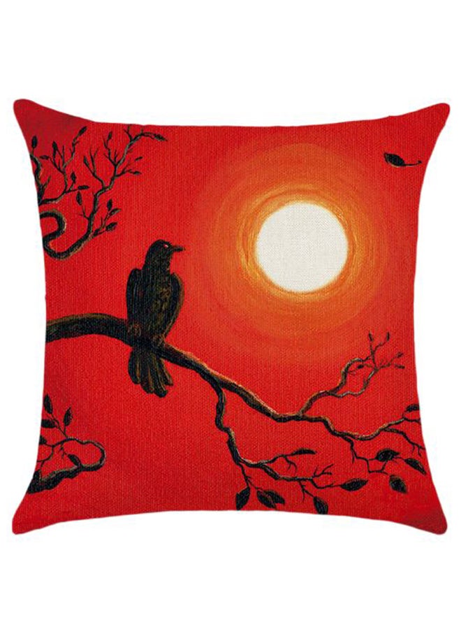 غطاء وسادة بتصميم يعبر عن الهالوين cotton أحمر 45 x 45سم