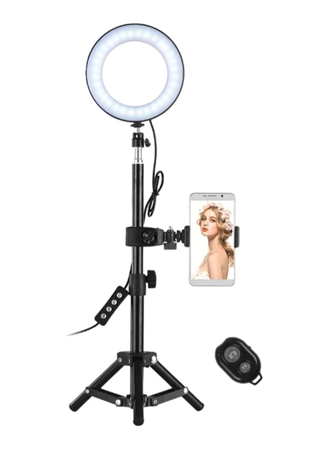 مصباح LED محمول على شكل حلقة لتصوير السيلفي أبيض/ أسود - Image 2