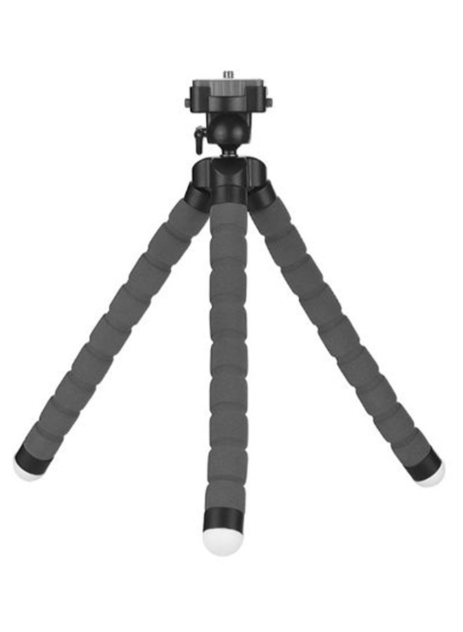 Generic Mini Flexible Octopus Tripod Stand Holder With Smartphone Clip Black/Grey  - Image 2
