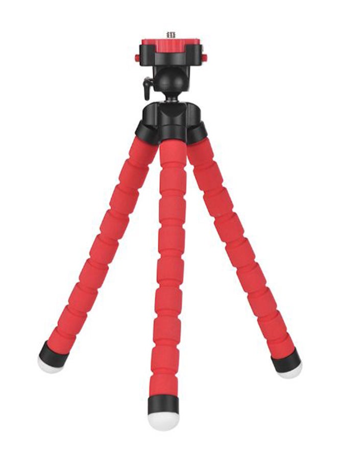 Generic Octopus Designed Portable Flexible Tripod Stand Holder With Smartphone Clip Red/Black  - Image 2
