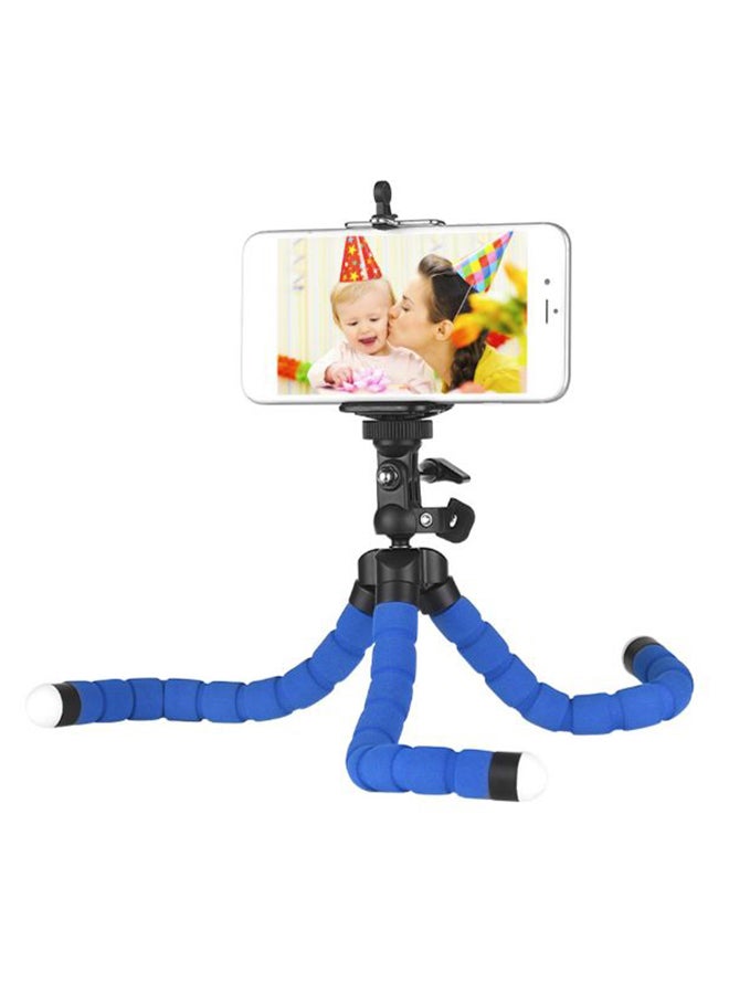 Generic Octopus Designed Tripod Stand Holder With Smartphone Clip Black/Blue 