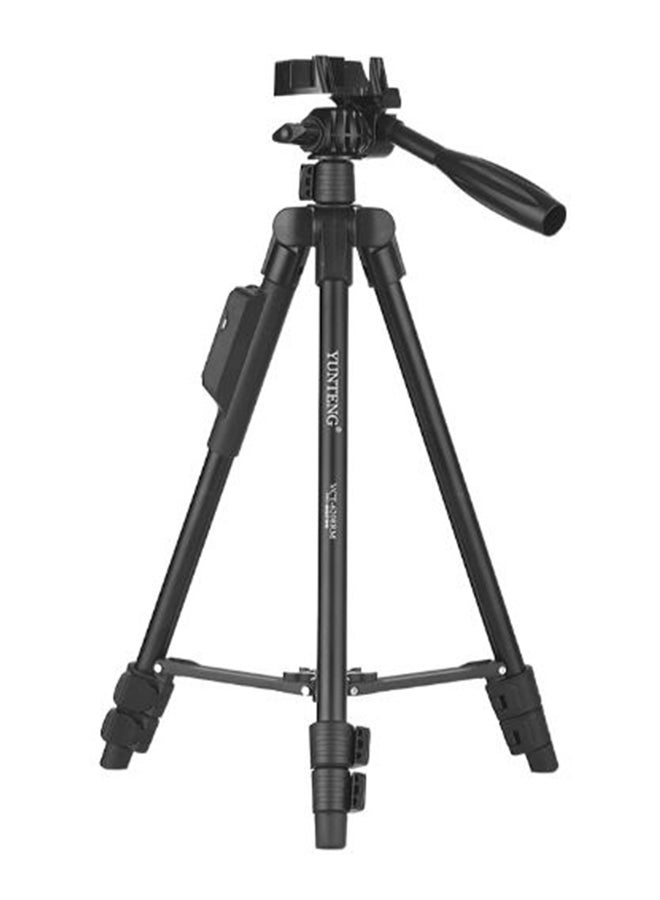 Yunteng - 3-Section Extendable Tripod For iPhone iPad Huawei Xiaomi Smartphone Tablet Computer Black - Image 1