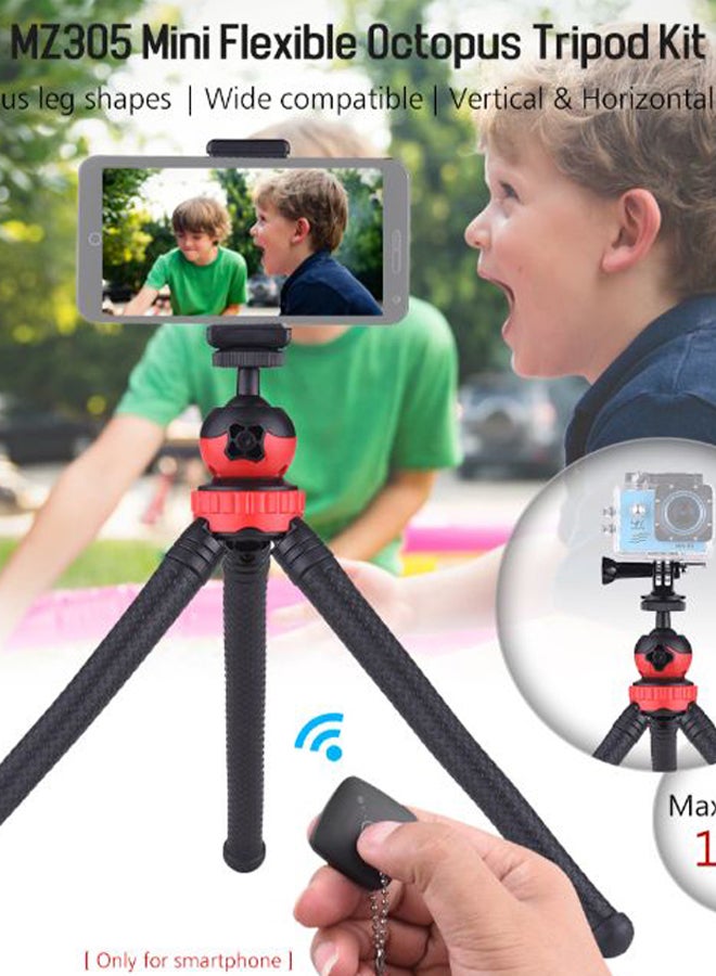 Mini Flexible Octopus Tripod Spider Stand Holder Red/Black  - Image 2