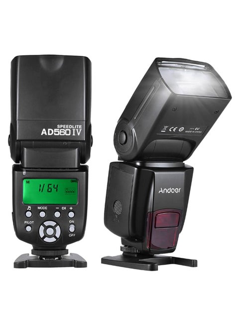 On-Camera Slave Speedlite Flash Light Black
