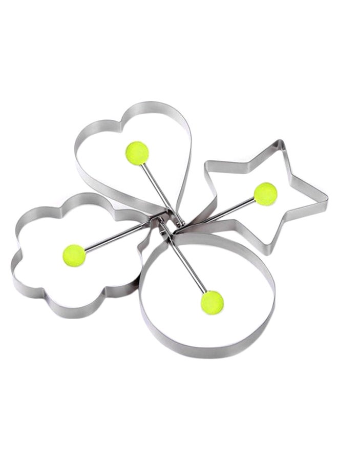 شاربدو قالب بان كيك لتشكيل البيض من 4 قطع فضي - Image 1