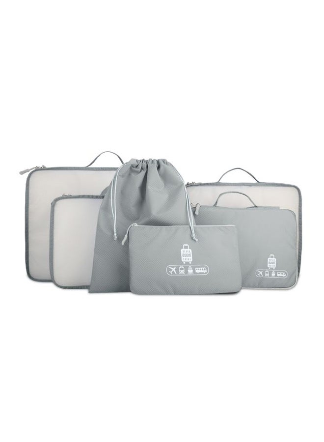 6-Piece Travel Organizer Bag Set Grey