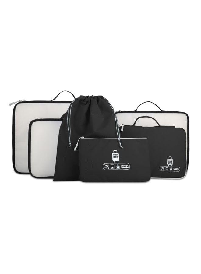 6-Piece Travel Organizer Bag Set Black