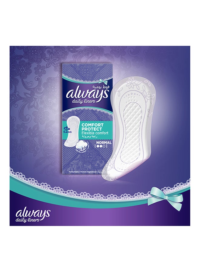 Always - Daily Liners Comfort Protect Pantyliners With Fresh Scent, Normal, 20 Count - Image 1