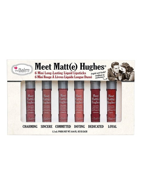 6-Piece Meet Matte Hughes Liquid Lipstick Set Multicolour