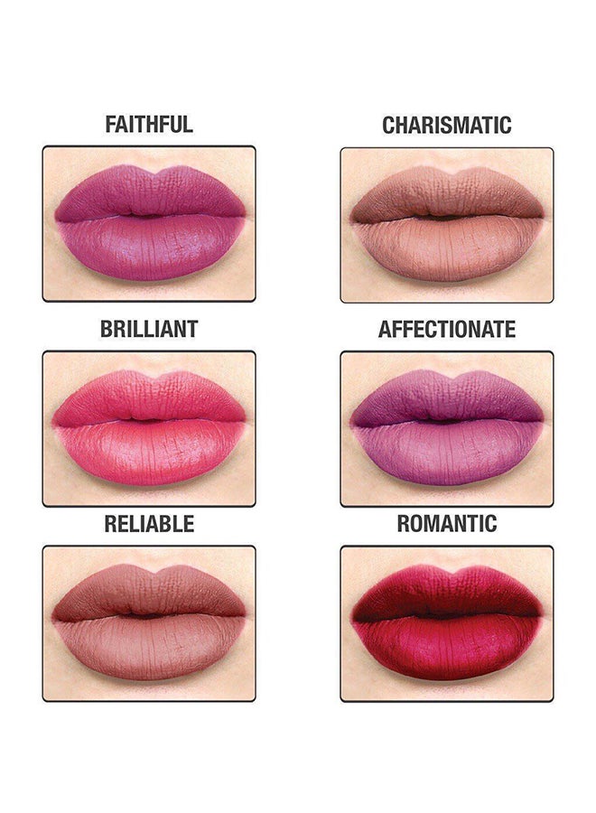 theBalm - 6-Piece Meet Matte Hughes Liquid Lipstick Set Romantic/Reliable/Faithful - Image 1