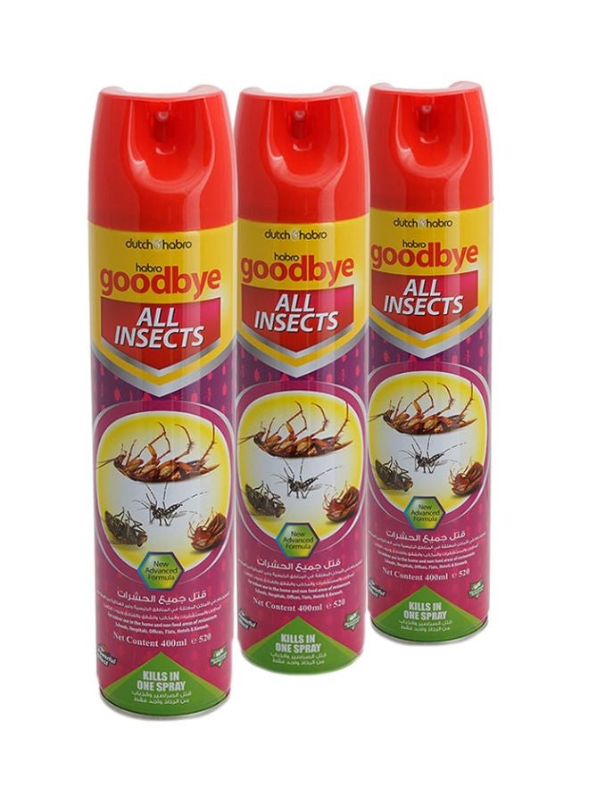Dutch & Habro 3-Piece Goodbye All Insect Spray Red/Yellow 400ml 
