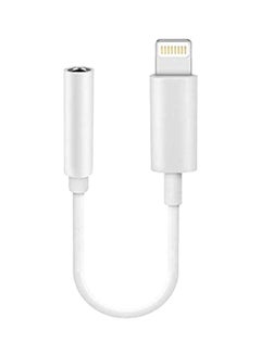 2-Piece Lightning To Headphone Jack Adapter White