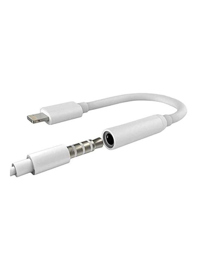 Generic - 2-Piece Lightning To Headphone Jack Adapter White - Image 1