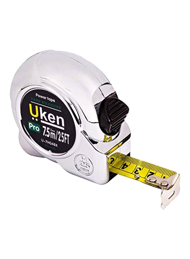 Uken Measuring Tape White/Yellow/Black 7.5meter 