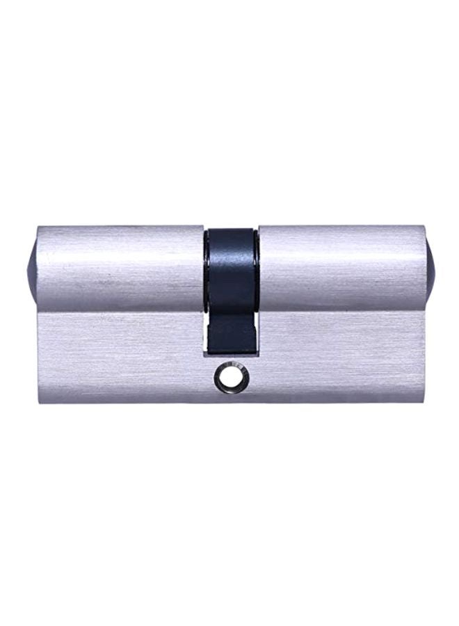 Normal Door Cylinder With Key Silver 60mm - Image 1