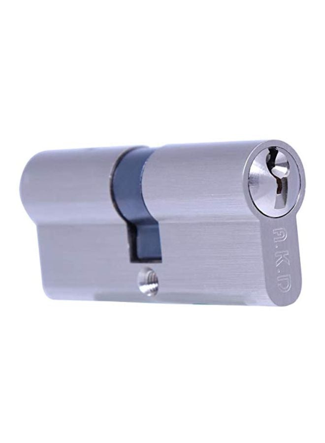 Normal Door Cylinder With Key Silver 60mm - Image 2
