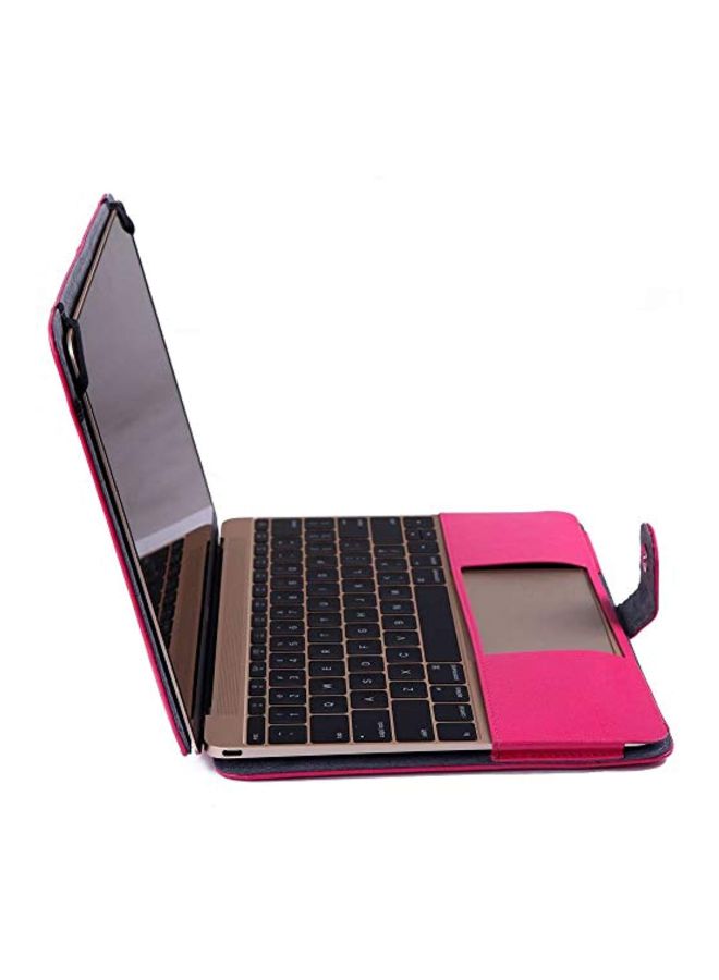 غطاء حماية قابل للطي لجهاز أبل ماك بوك آير مقاس 13 بوصة وردة حمراء - Image 4