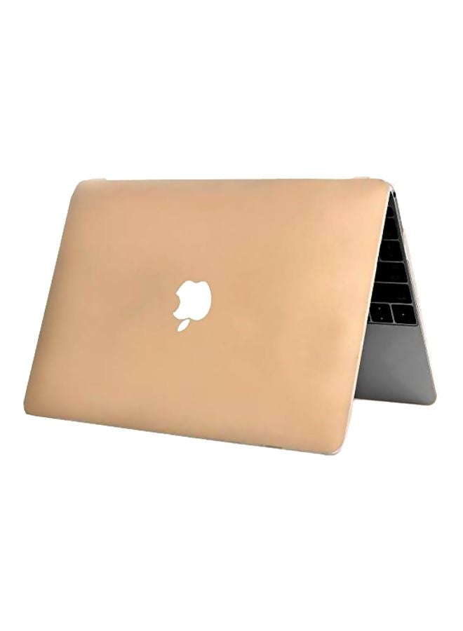 Rubber Coated Soft Touch Finish Case Cover For Apple Macbook Pro 15 To 15.4 - Inch Gold - Image 1