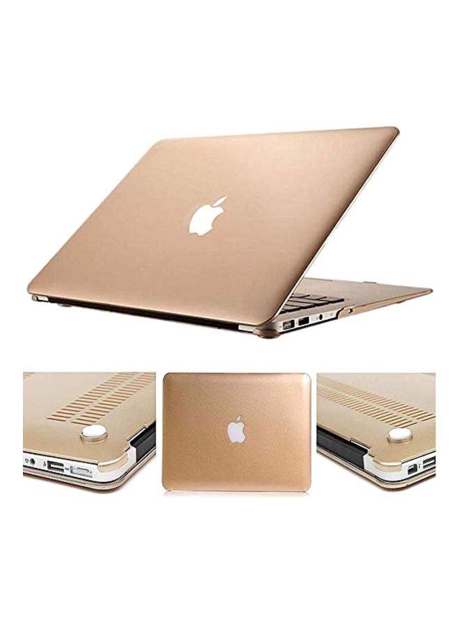 Rubber Coated Soft Touch Finish Case Cover For Apple Macbook Pro 15 To 15.4 - Inch Gold - Image 3
