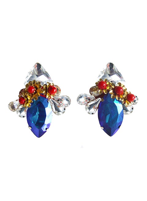 Ruby Red Stud Earrings