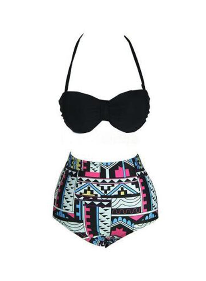 High-Waisted Swimwear Split Beach Set Multicolour - Image 1
