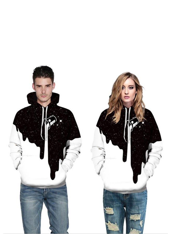 3D Print Hoodie Black/White - Image 3