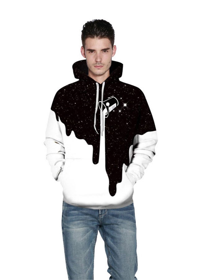 3D Print Hoodie Black/White - Image 4