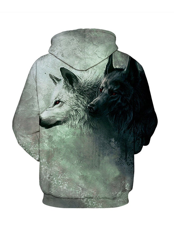 Generic Wolf Head 3D Print Sweatshirt Multicolour  - Image 2