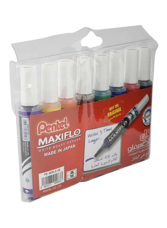 طقم أقلام ماركر ماكسيفلو من 8 قطع متعدد الألوان