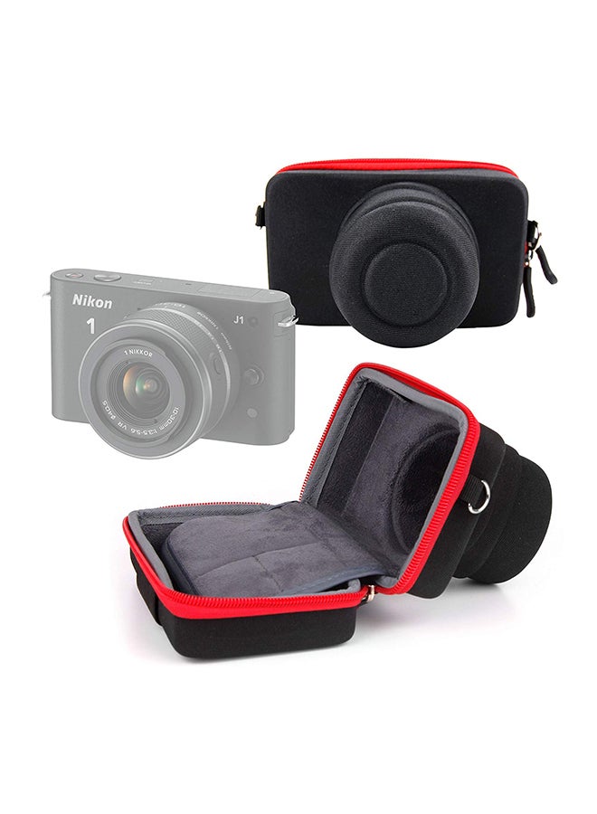 Fitting Protective Camera Case With Elastic Belt Loop Black/Red
