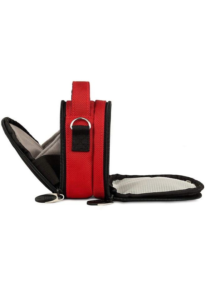 Laurel Handbag Case With Removable Shoulder Strap For Samsung Digital Camera Black/Red
