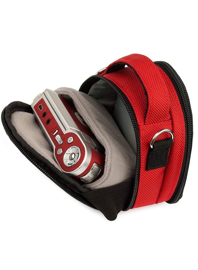 Laurel Handbag Case With Removable Shoulder Strap For Samsung Digital Camera Black/Red