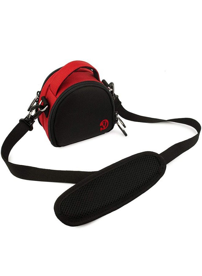 Laurel Handbag Case With Removable Shoulder Strap For Samsung Digital Camera Black/Red
