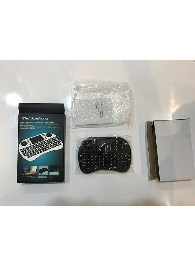 I8 - Wireless Mini Keyboard  With Touchpad Black - Image 1