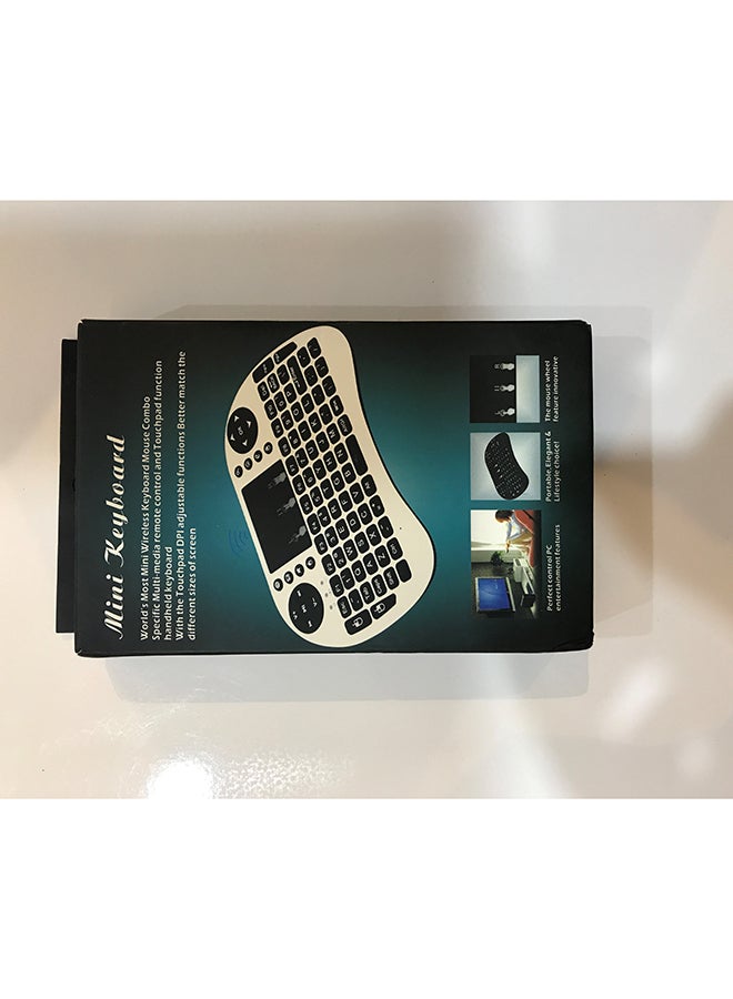 I8 - Wireless Mini Keyboard  With Touchpad Black - Image 1