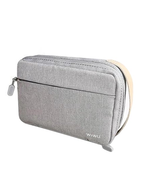 Canvas Portable Tech Case Grey