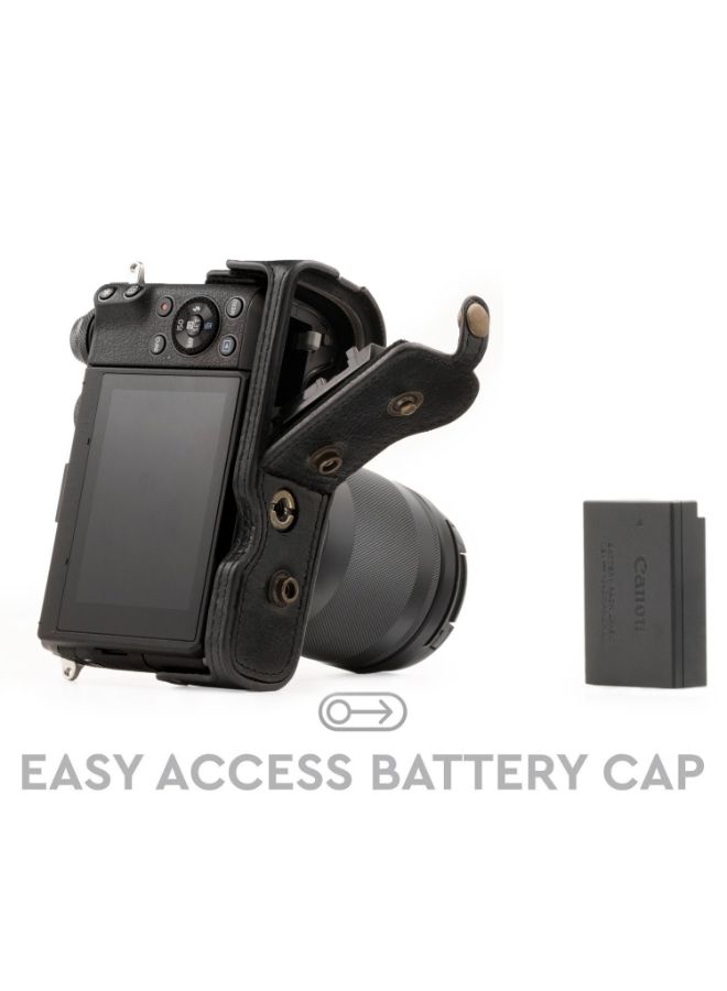Protective Camera Case With Strap For Canon Black