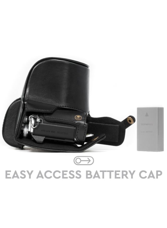 Protective Camera Case With Strap For Olympus Black
