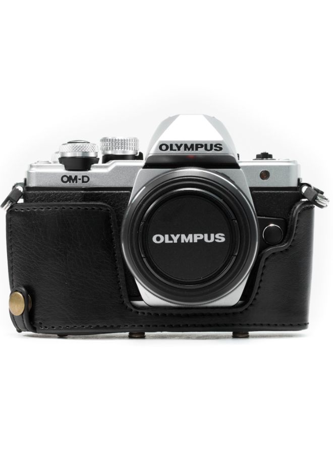 Protective Camera Case With Strap For Olympus Black