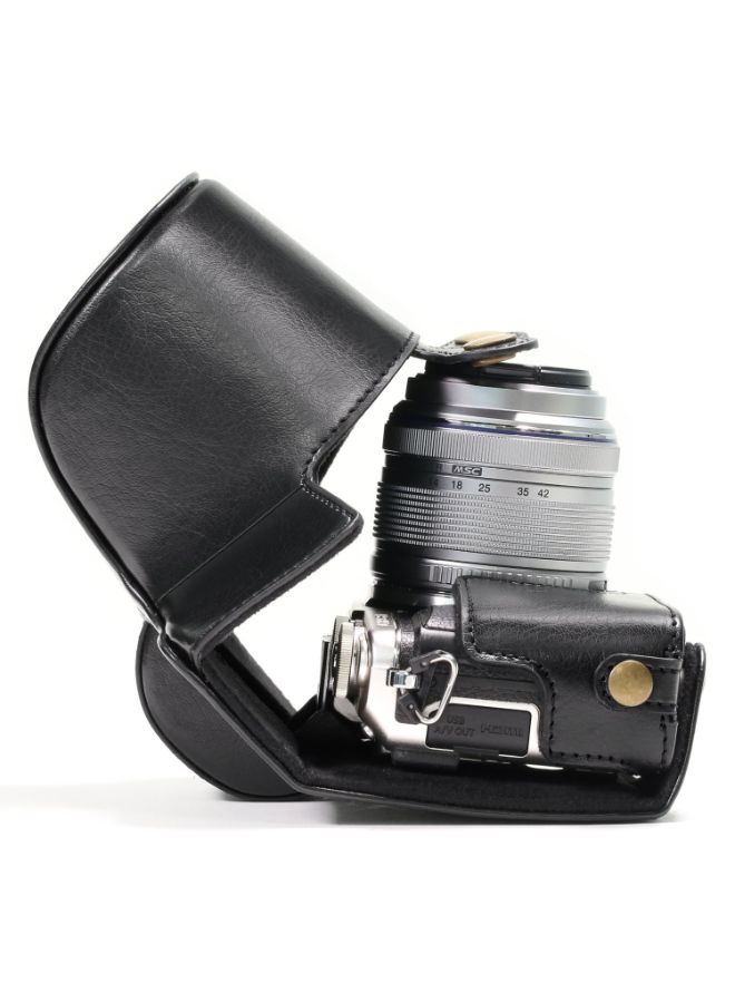 Protective Camera Case With Strap For Olympus Black