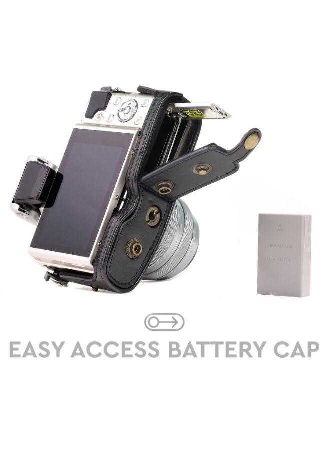 Protective Camera Case With Strap For Olympus Black
