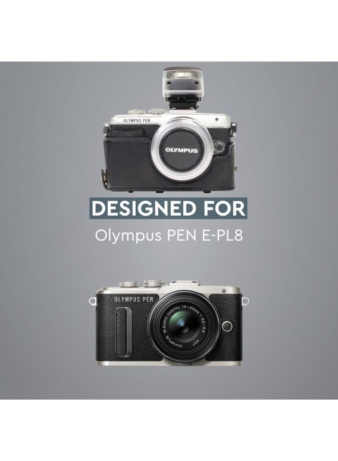 Protective Camera Case With Strap For Olympus Black