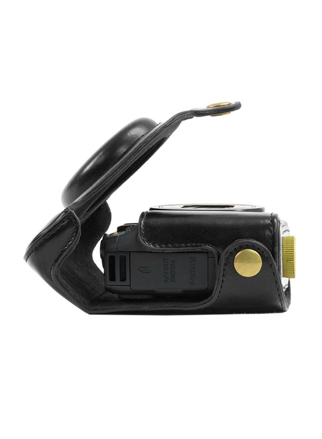 Protective Camera Case With Strap For Canon PowerShot G15 Black