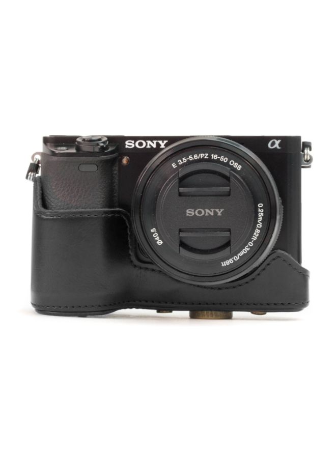 Protective Camera Case With Strap For Sony Alpha a5000/ a5100 Black