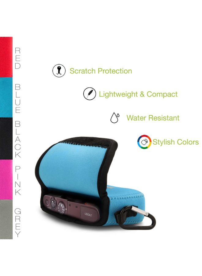 Protective Camera Case With Carabiner For Leica C Typ 112 Blue