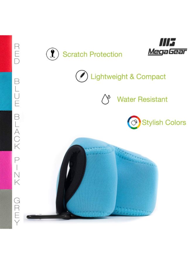 Protective Camera Case With Carabiner Blue
