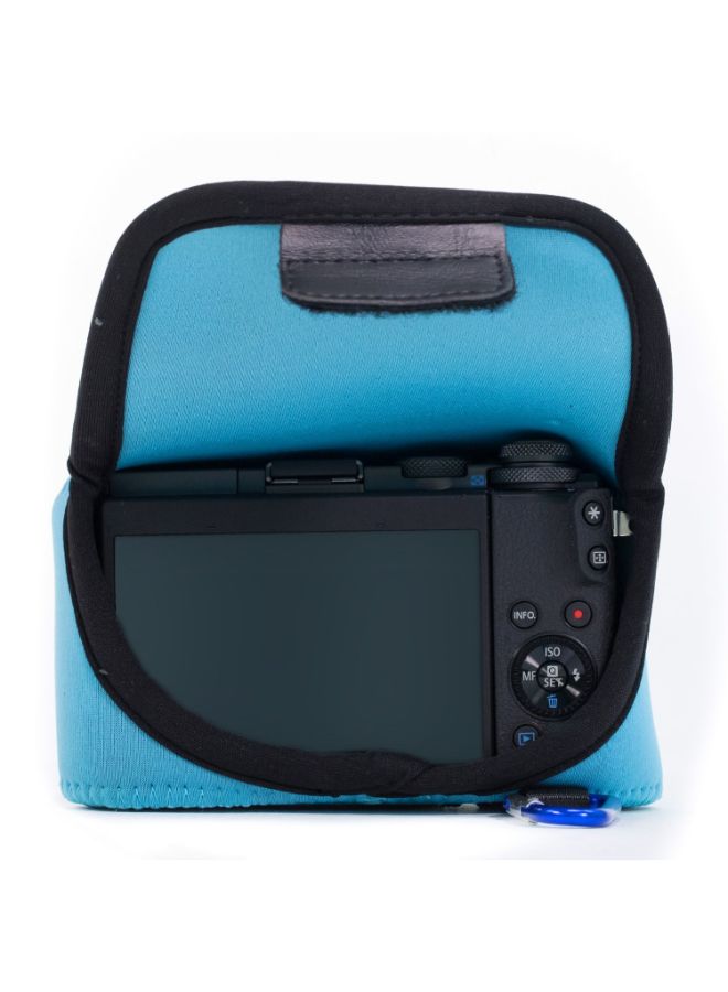Protective Camera Case With Carabiner Blue
