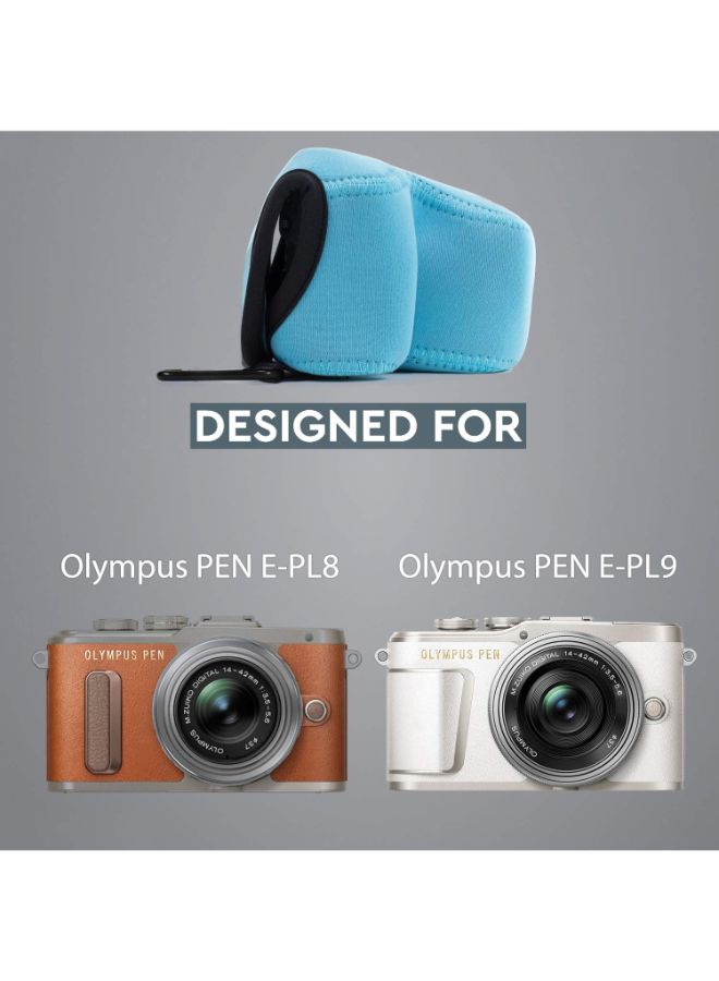 Protective Camera Case With Carabiner Blue